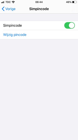 Selecteer Wijzig pincode