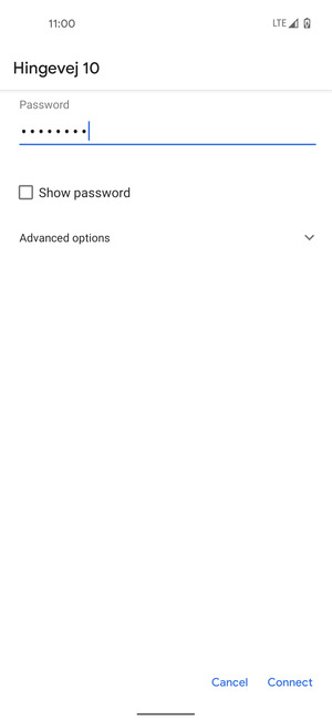 Enter the Wi-Fi password and select Connect
