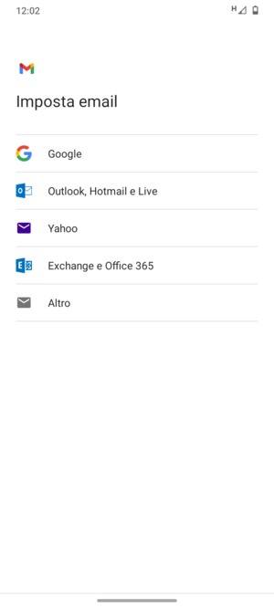 Seleziona Outlook, Hotmail e Live