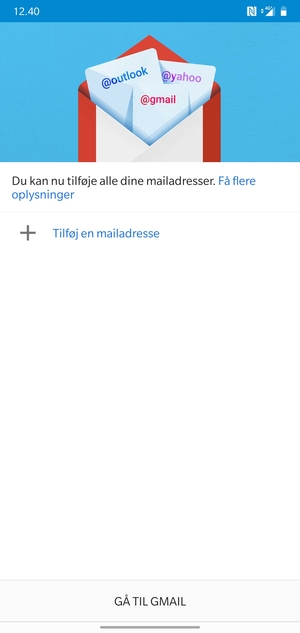 Vælg Tilføj en mailadresse