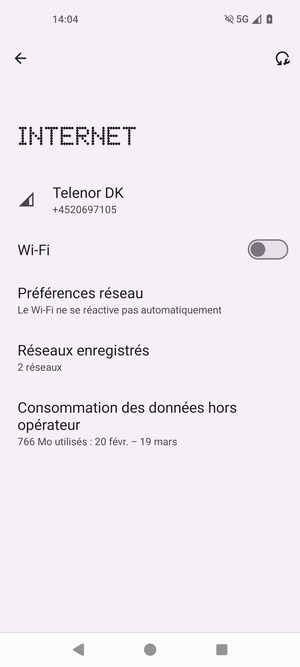 Activer Wi-Fi