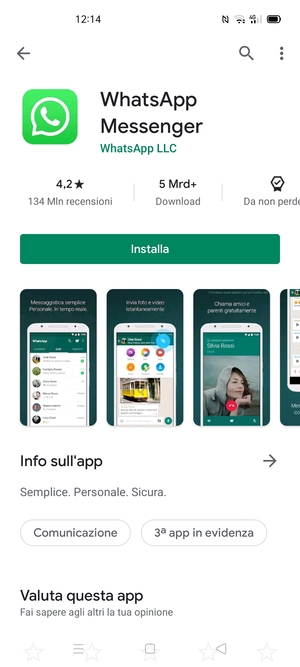 Seleziona Installa
