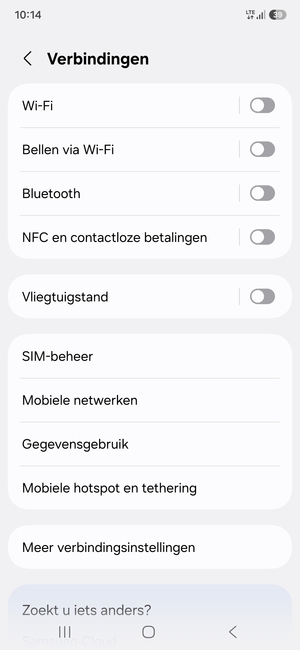 Selecteer SIM-beheer