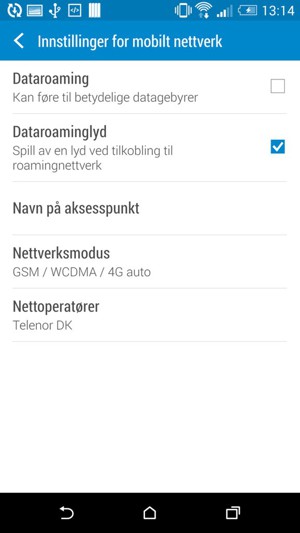 For å bytte nettverk hvis det oppstår nettverksproblemer, velg Nettoperatører