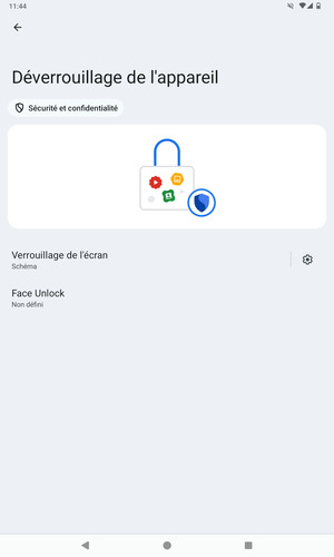 Votre tablette est maintenant sécurisé par un écran de verrouillage