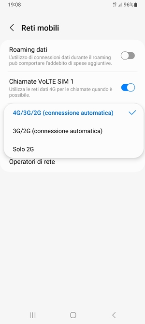Seleziona la tua opzione preferita