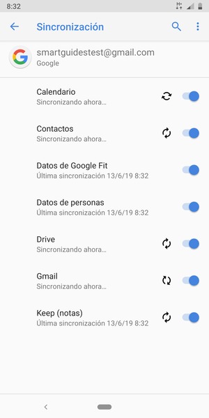 Su información será sincronizada