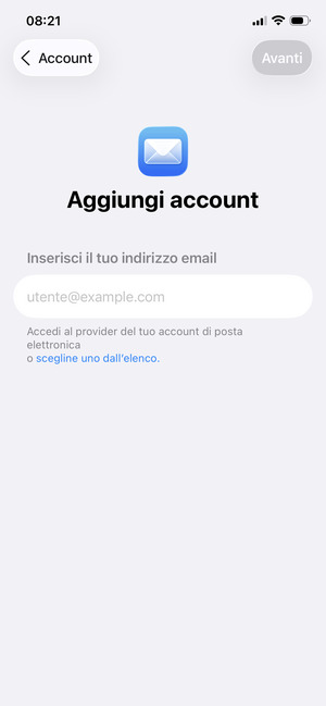 Seleziona scegline uno dall'elenco