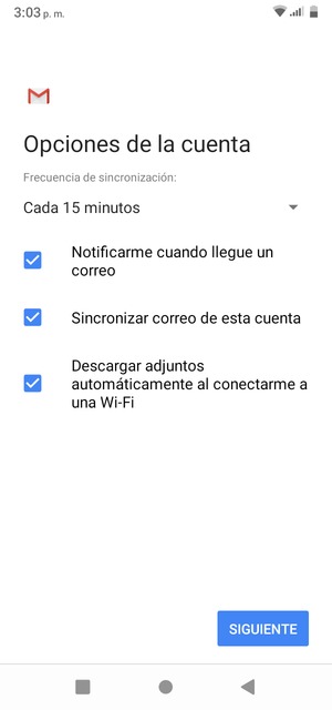 Seleccione SIGUIENTE