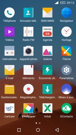Sélectionnez Paramètres
