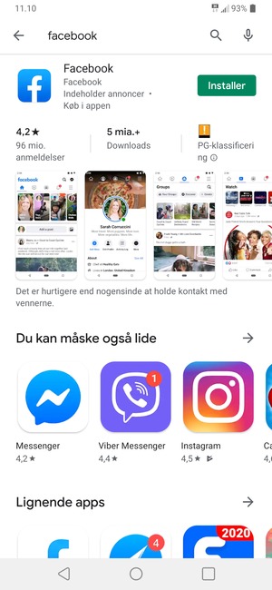Vælg appen