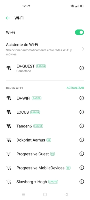 Ahora está conectado a la red Wi-Fi