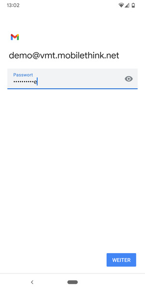Geben Sie Ihre Passwort ein und wählen Sie WEITER