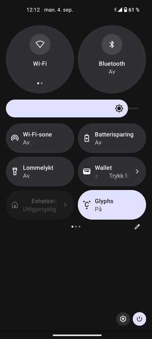 Juster lysstyrken til ønsket nivå