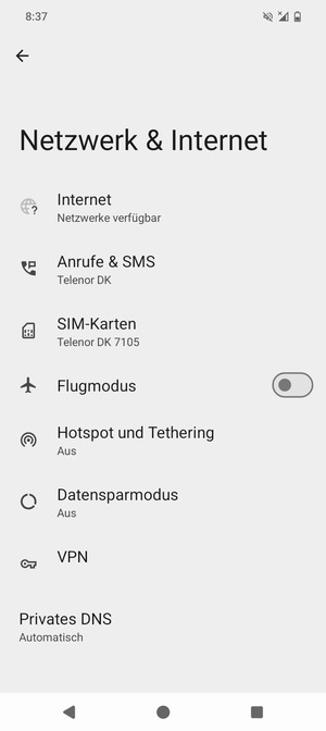 Wählen Sie SIM-Karten
