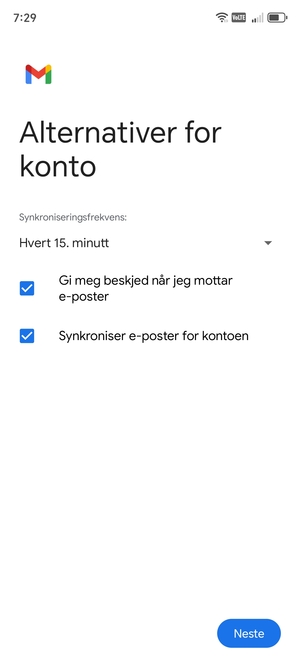 Velg Neste