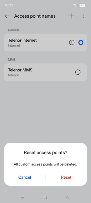Select Reset
