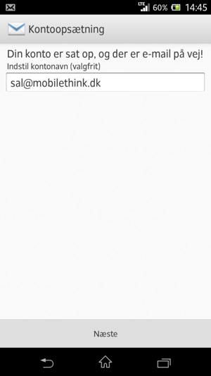 Giv din konto et navn og vælg Næste