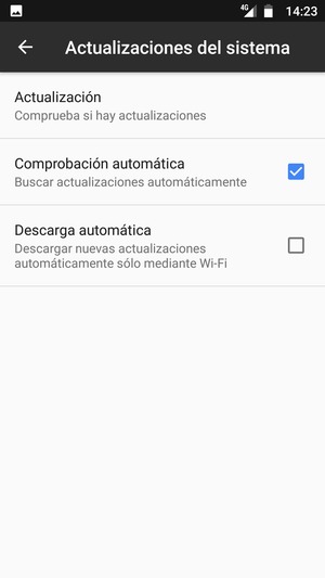 Seleccione Actualización