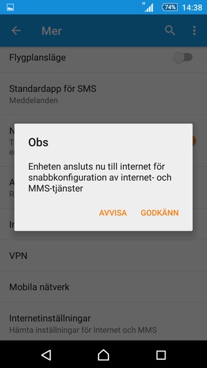 Välj GODKÄNN
