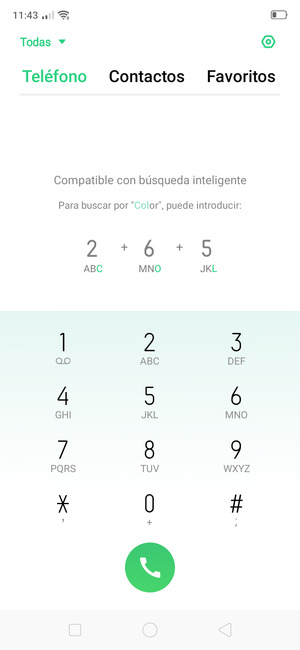 Presione y mantenga pulsado el número 1