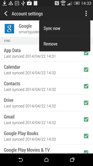 Select Sync now