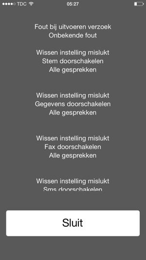 Selecteer Sluit