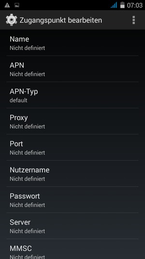 Wählen Sie APN-Typ
