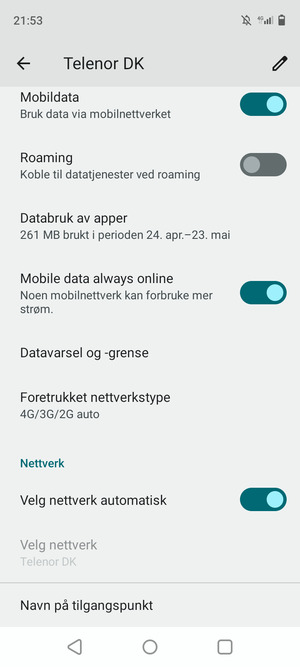 Bla til og velg Navn på tilgangspunkt