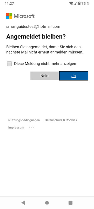 Wählen Sie die gewünschte Option