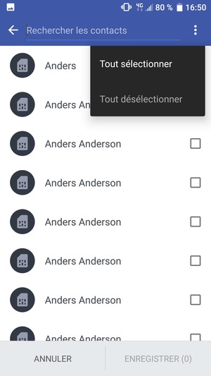 Sélectionnez Tout sélectionner