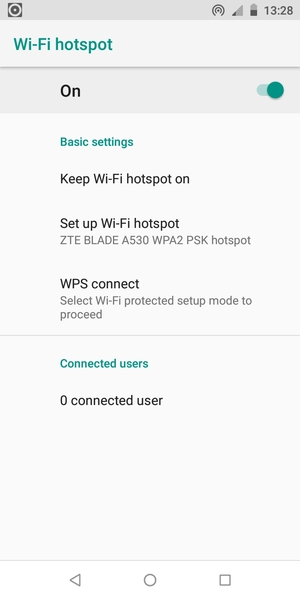 Your phone is now set up for use as a modem