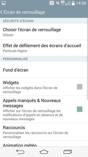 Sélectionnez Choisir l'écran de verrouillage