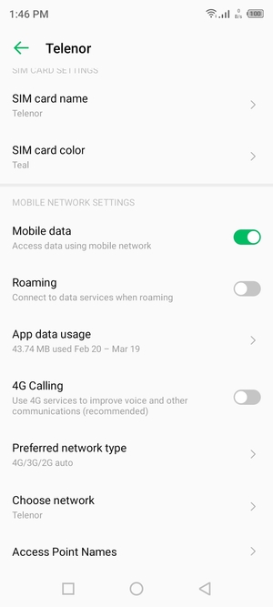 To change network if network problems occur, select Choose network
