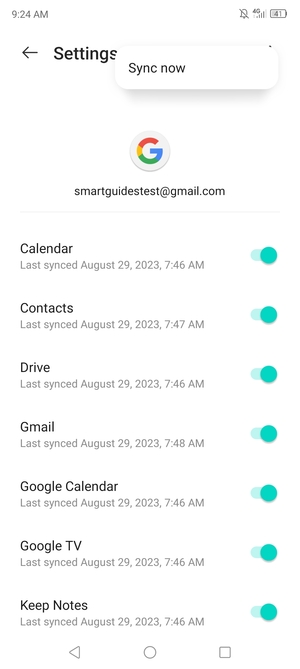 Select Sync now
