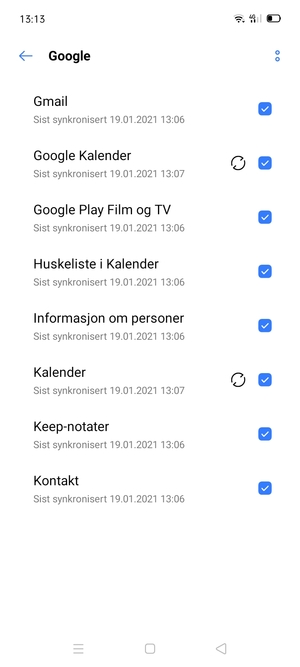 Velg menyknappen