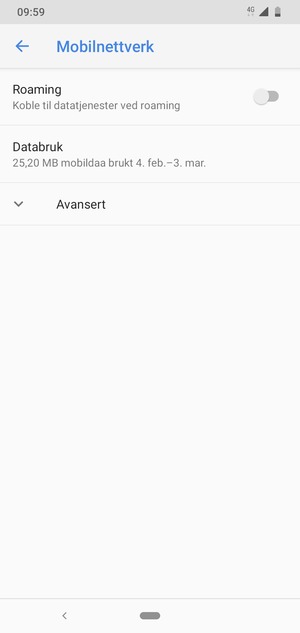 For å bytte nettverk hvis det oppstår nettverksproblemer, velg Avansert