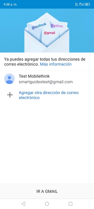 Seleccione IR A GMAIL