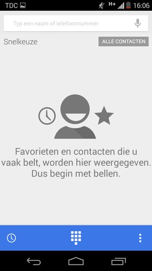 Selecteer de Menu-knop