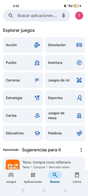Seleccione la barra de Búsqueda