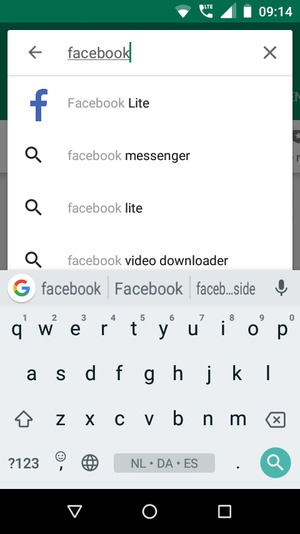 Voer de app-naam in en selecteer Zoeken