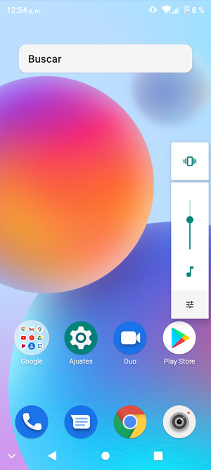 Seleccione Vibración para cambiar al modo silencio