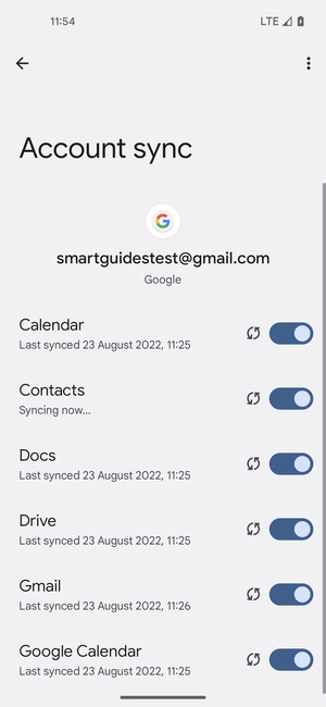Your contacts from Google will now be synced to your phone