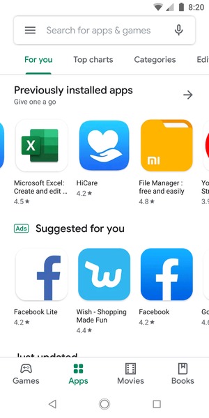 Select the Search bar
