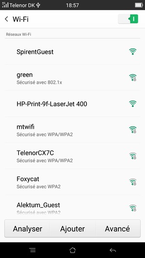 Sélectionnez le réseau sans fil auquel vous souhaitez vous connecter