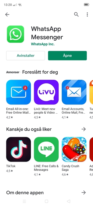 Velg Åpne