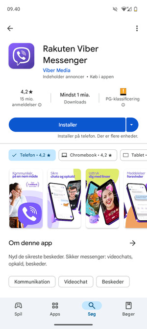Vælg Installer