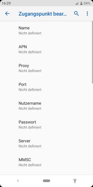 Geben Sie Internet-Informationen ein