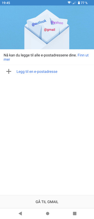 Velg Legg til en e-postadresse