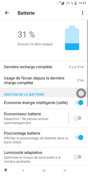 Activer le Économiseur batterie